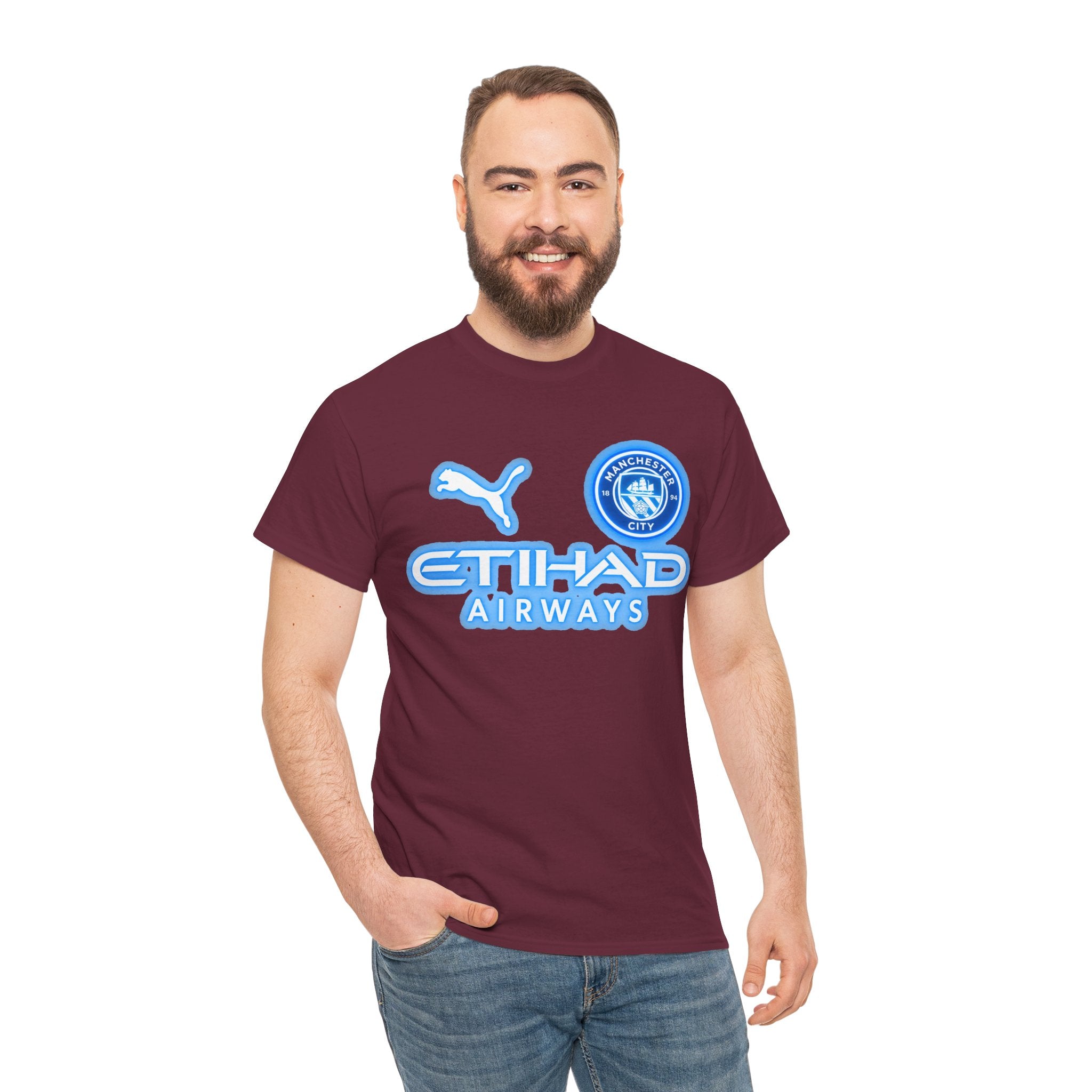 Manchester City Inspired Etihad Airways Logo Tee
