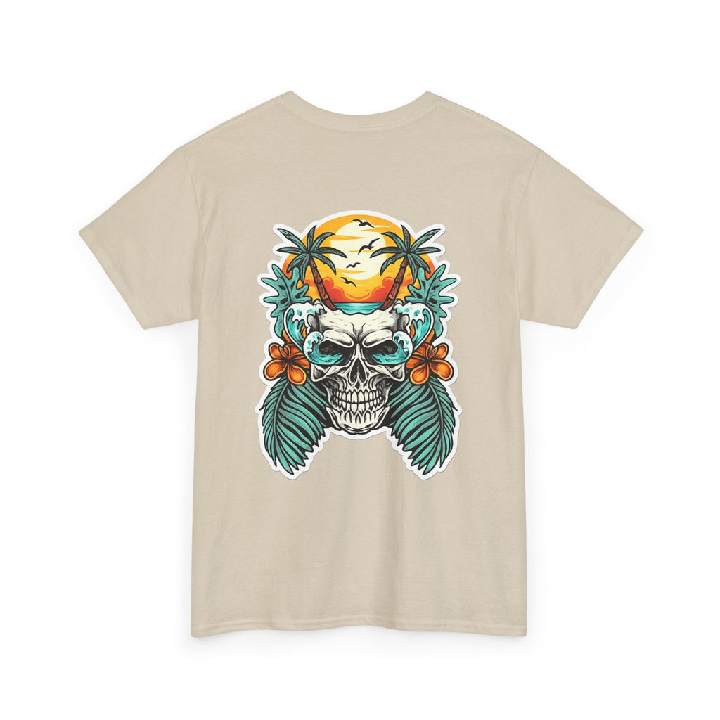 Tropical Skull Tee — Sunset Palm Beach Skull T-Shirt