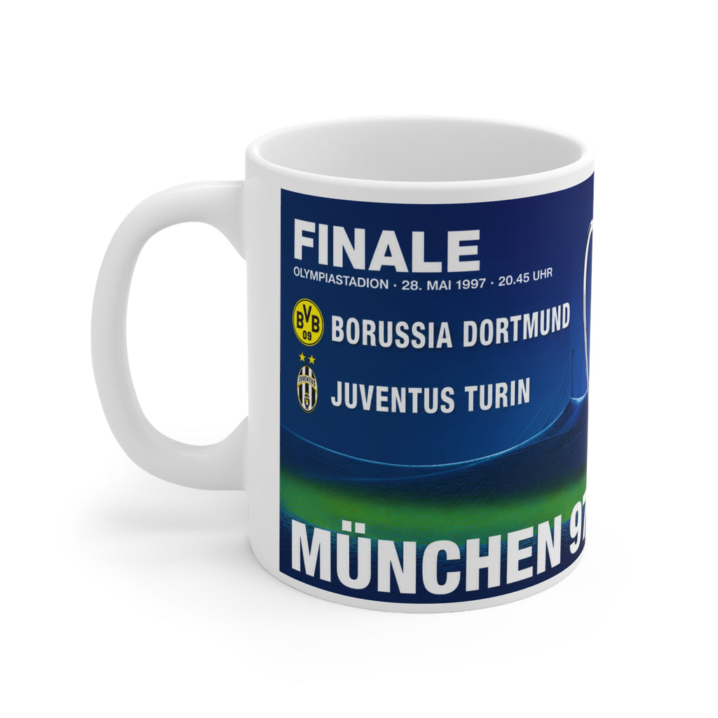 1997 UEFA Champions League Final Programme Cover inspired Ceramic Coffee Cup