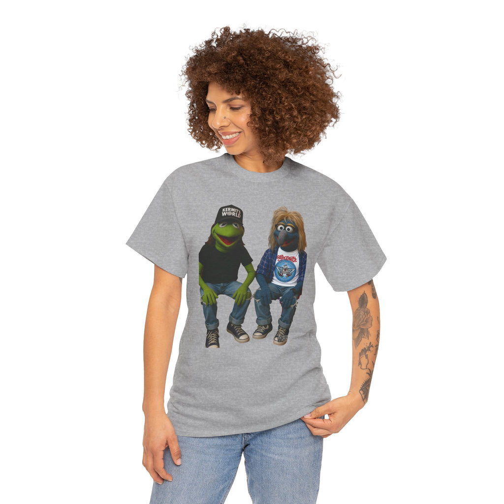 Kermit & Gonzo Waynes World Inspired Character Graphic T-Shirt