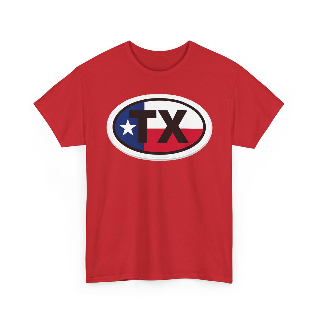 Texas Flag TX Oval T-Shirt — Patriotic Lone Star Tee