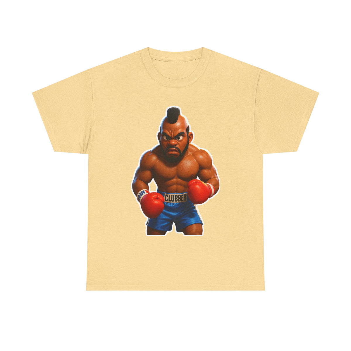 MR T Clubber Lang Boxer Character Tee — Tough Guy Cartoon Boxing T-Shirt