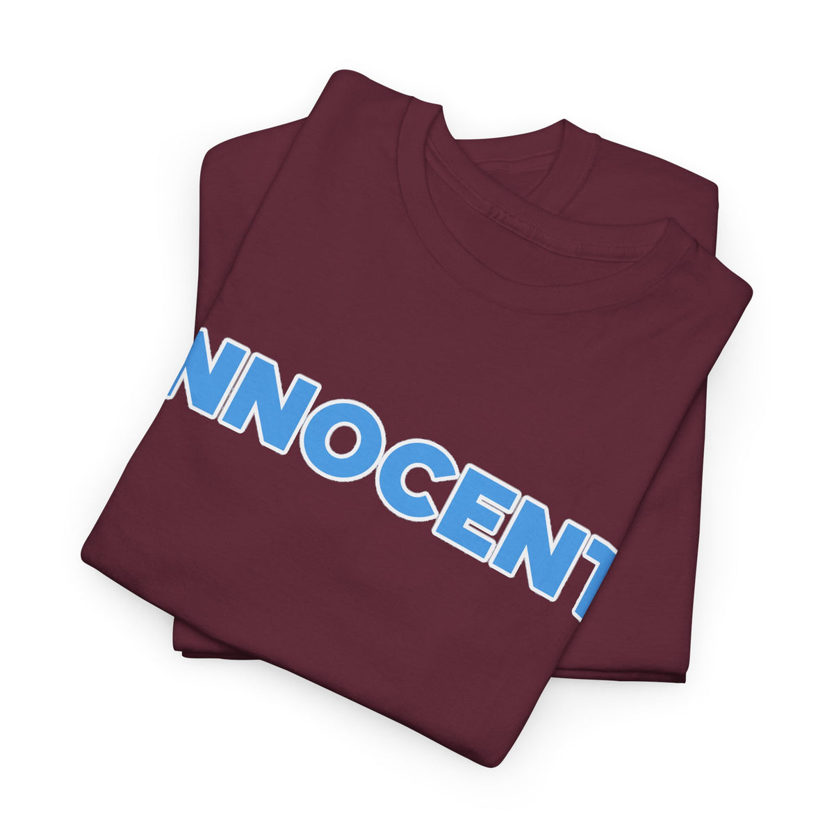 Innocent Graphic Tee — Bold Blue Statement Cotton T-Shirt