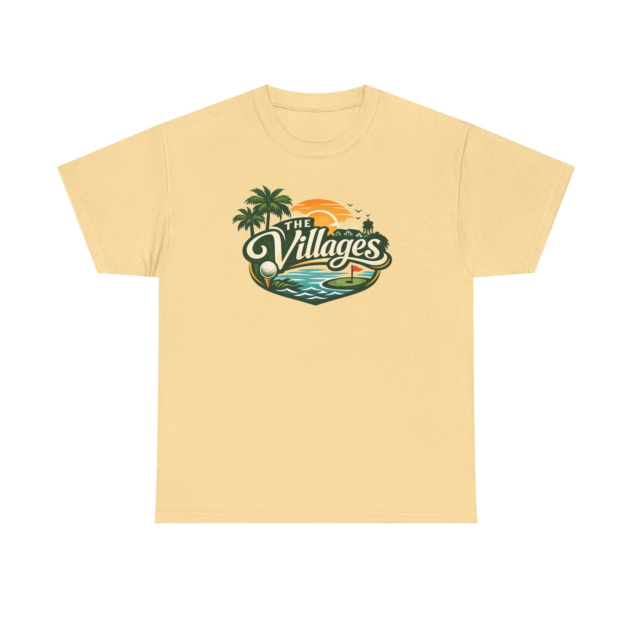 The Villages of Florida Sunset Logo Tee - Florida Palm Beach Retro T-Shirt