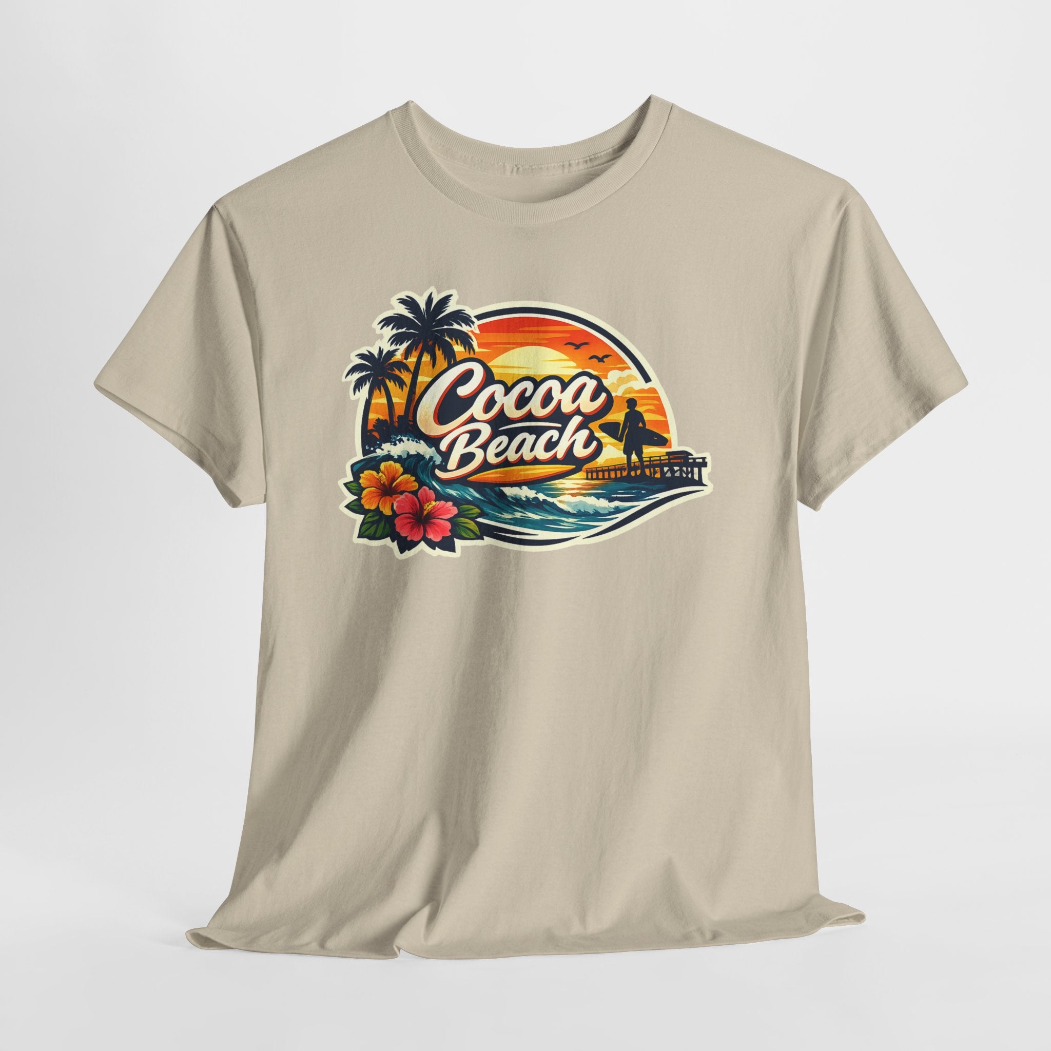 Cocoa Beach Vintage Sunset T-Shirt