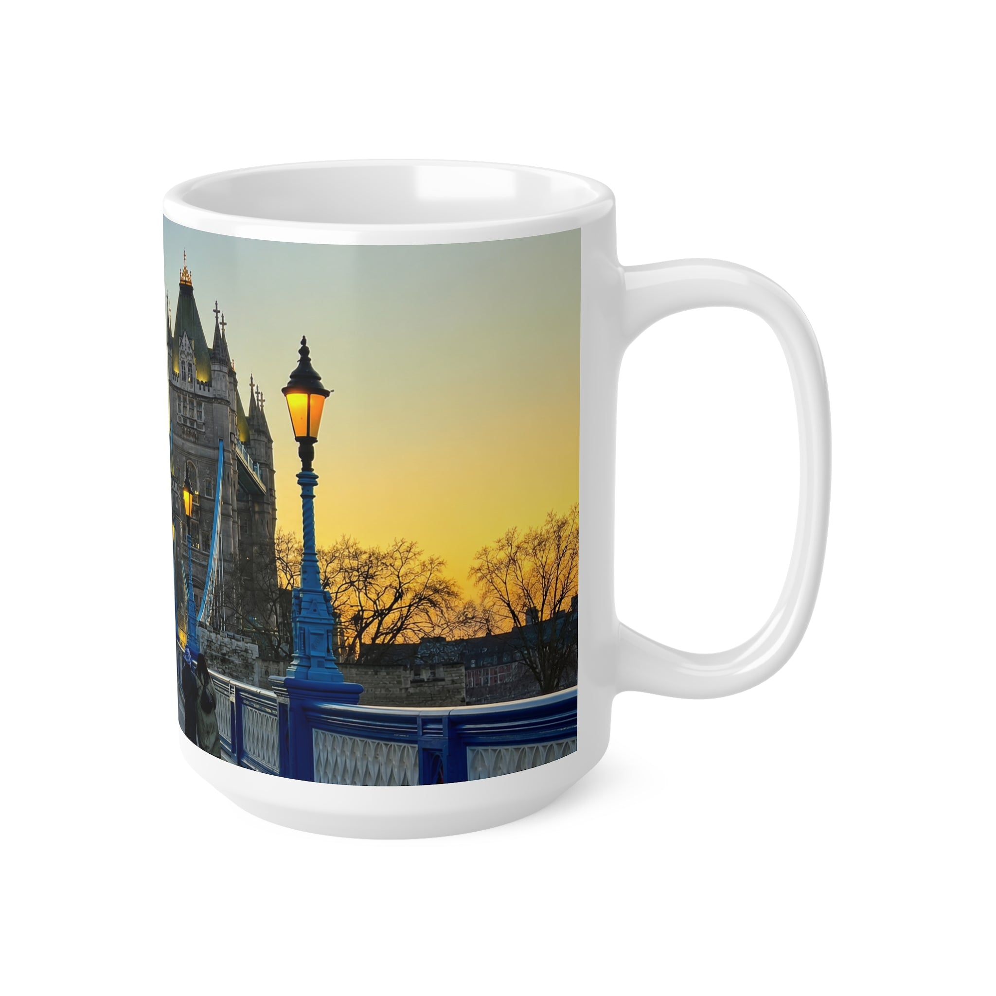 London Tower Bridge Photo Mug – Sunrise Cityscape Ceramic Coffee Cup (11oz, 15oz)