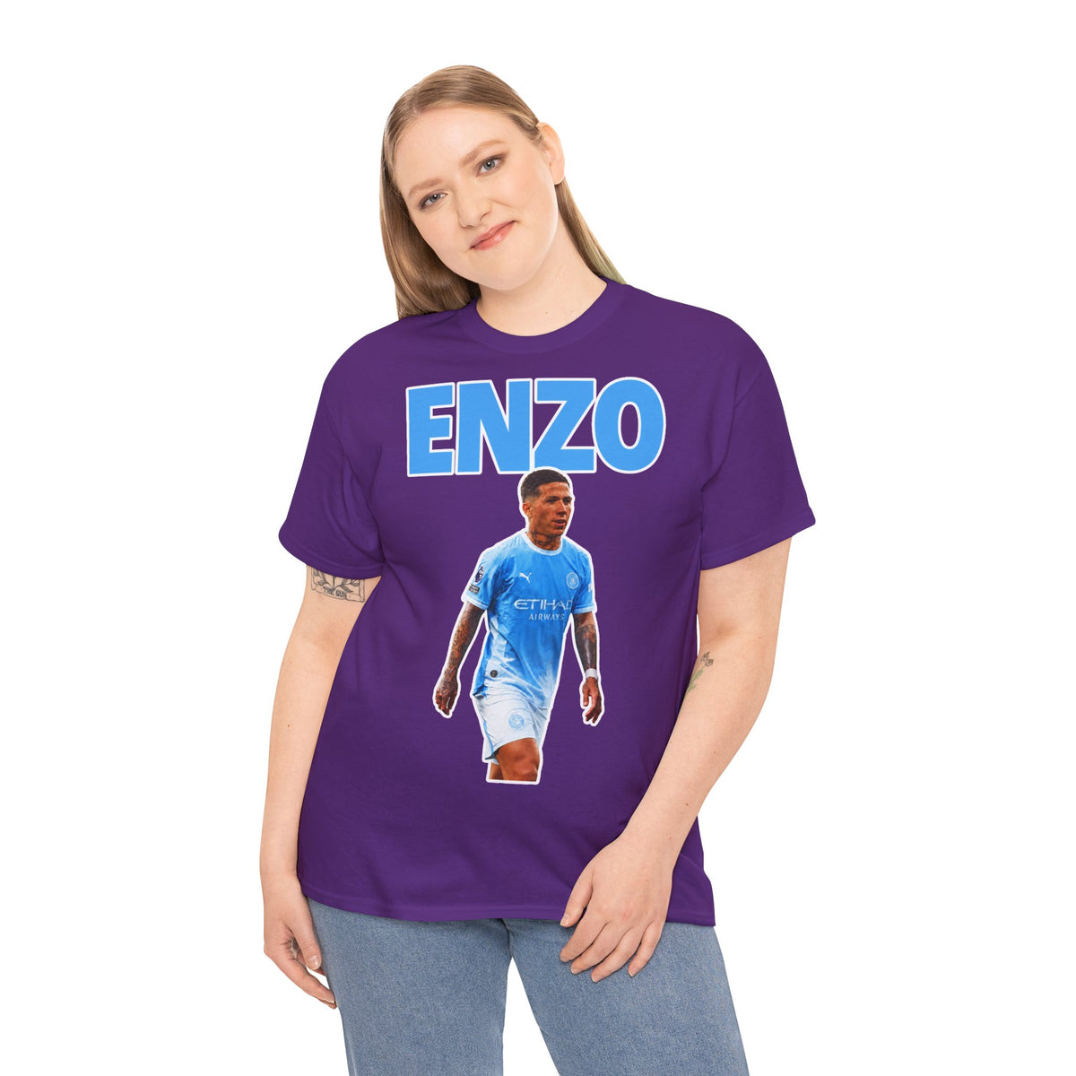 Enzo Fernandez Manchester City Inspired Cotton T-Shirt