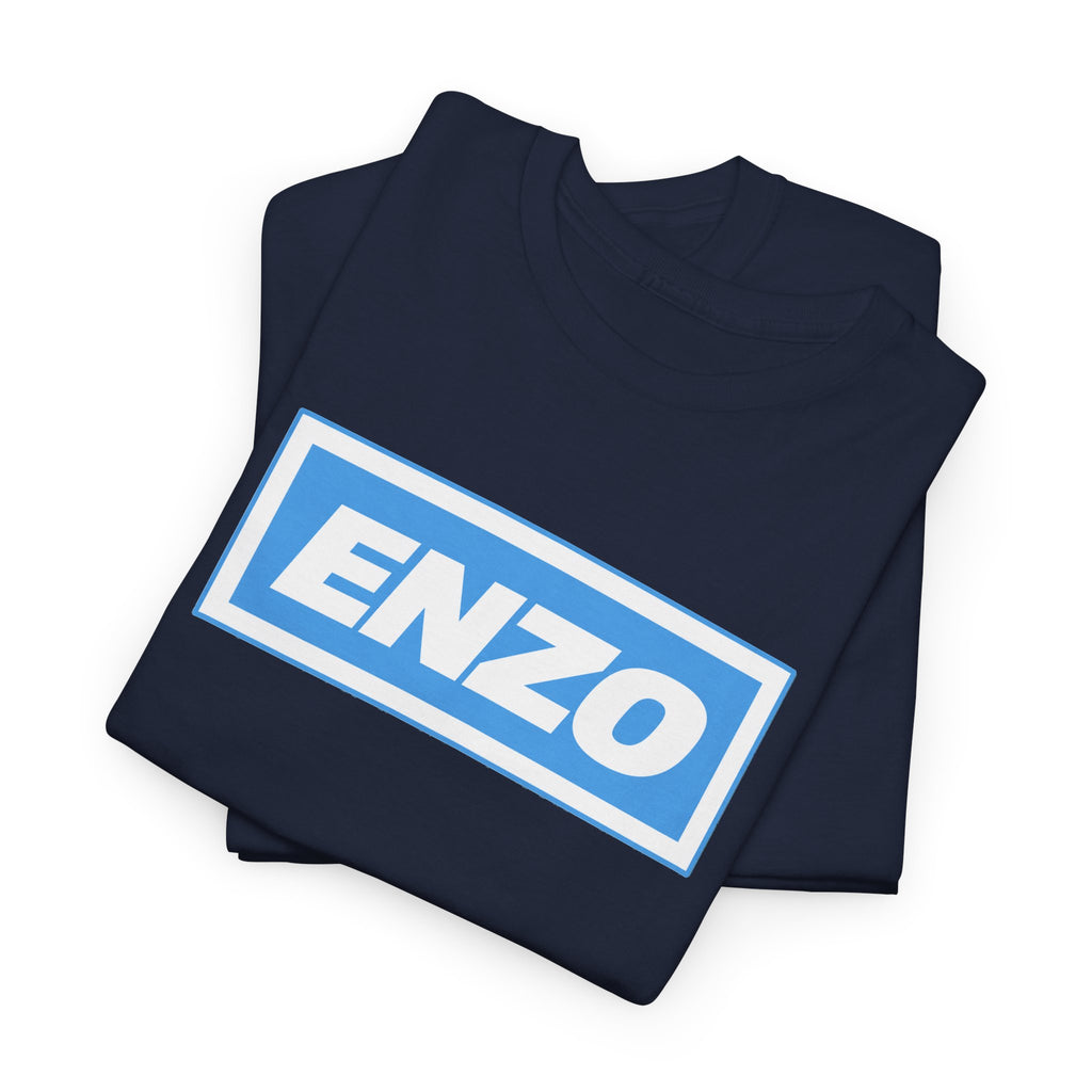 Enzo Man City Inspired Logo Tee — Classic Box-Logo Graphic T-Shirt