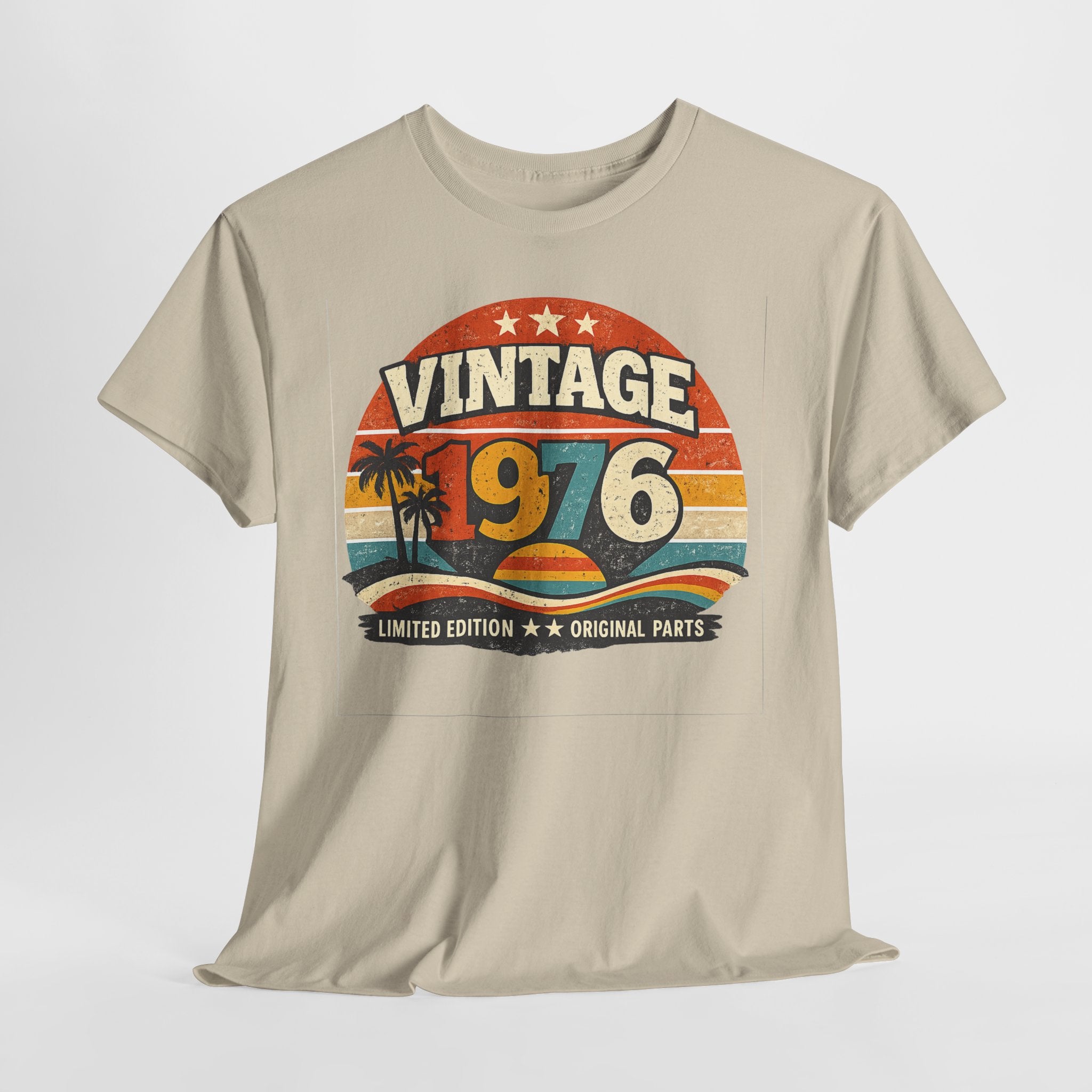 Vintage 1976 T-Shirt — Retro Beach Graphic "Vintage 1976" Birthday Tee