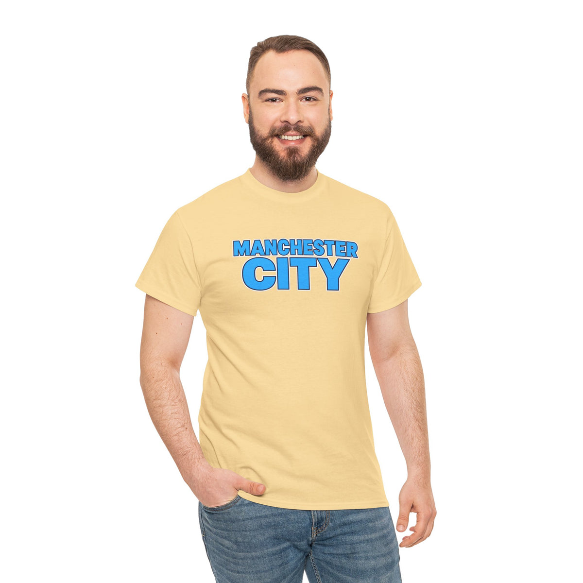 Manchester City T‑Shirt — Retro Blue Logo Tee