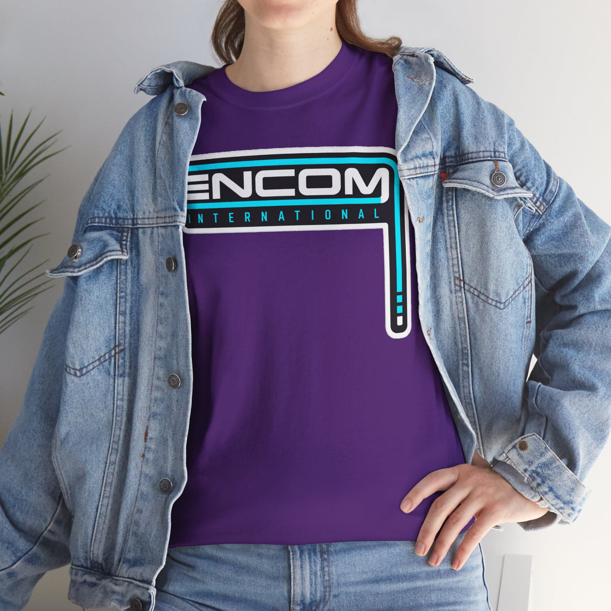 ENCOM International Logo Cotton T-Shirt — Retro Tech Gaming Tee
