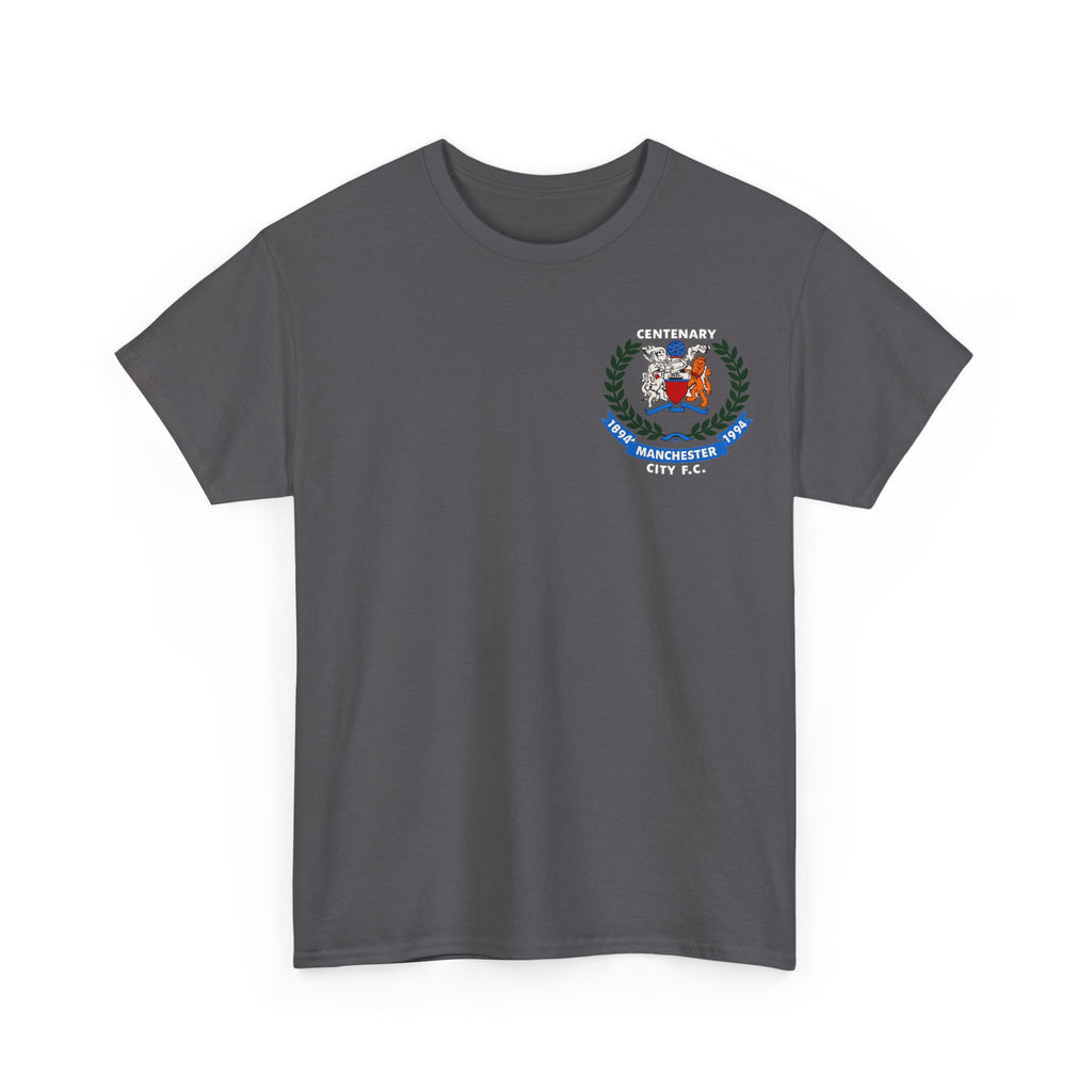 Manchester City F.C. Centenary Crest Tee — 1894–1994 Vintage Football T‑Shirt
