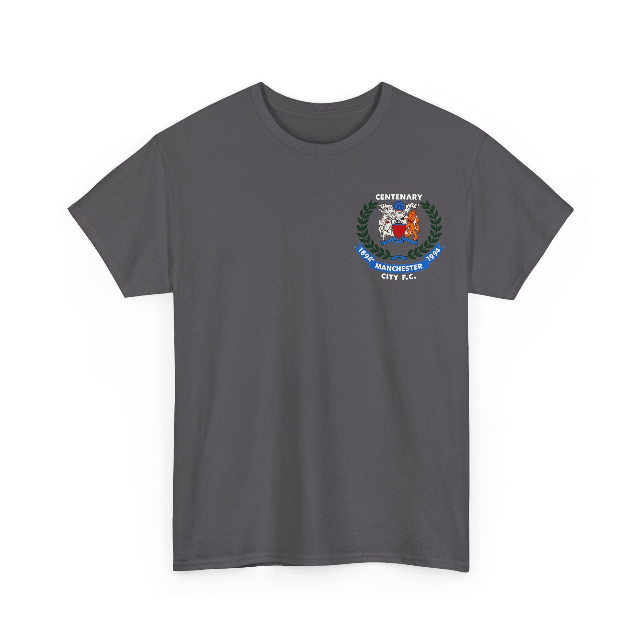 Manchester City F.C. Centenary Crest Tee — 1894–1994 Vintage Football T‑Shirt