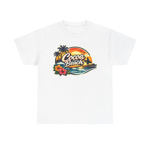 Cocoa Beach Vintage Sunset T-Shirt