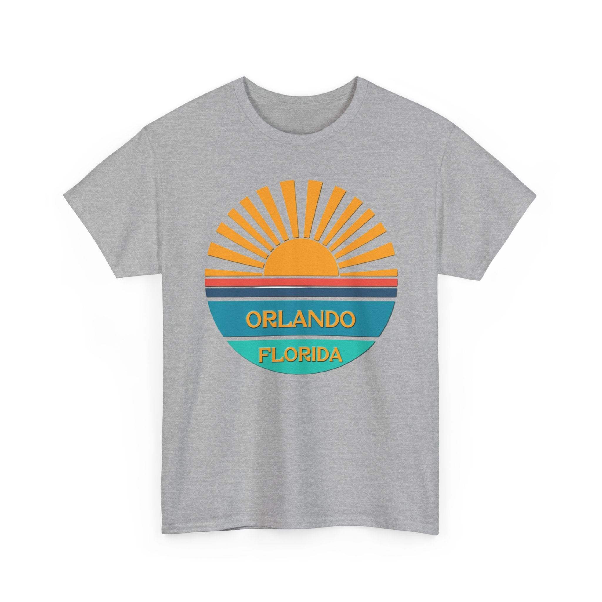 Orlando Florida Sunset T-Shirt – Retro Sunburst Vacation Tee