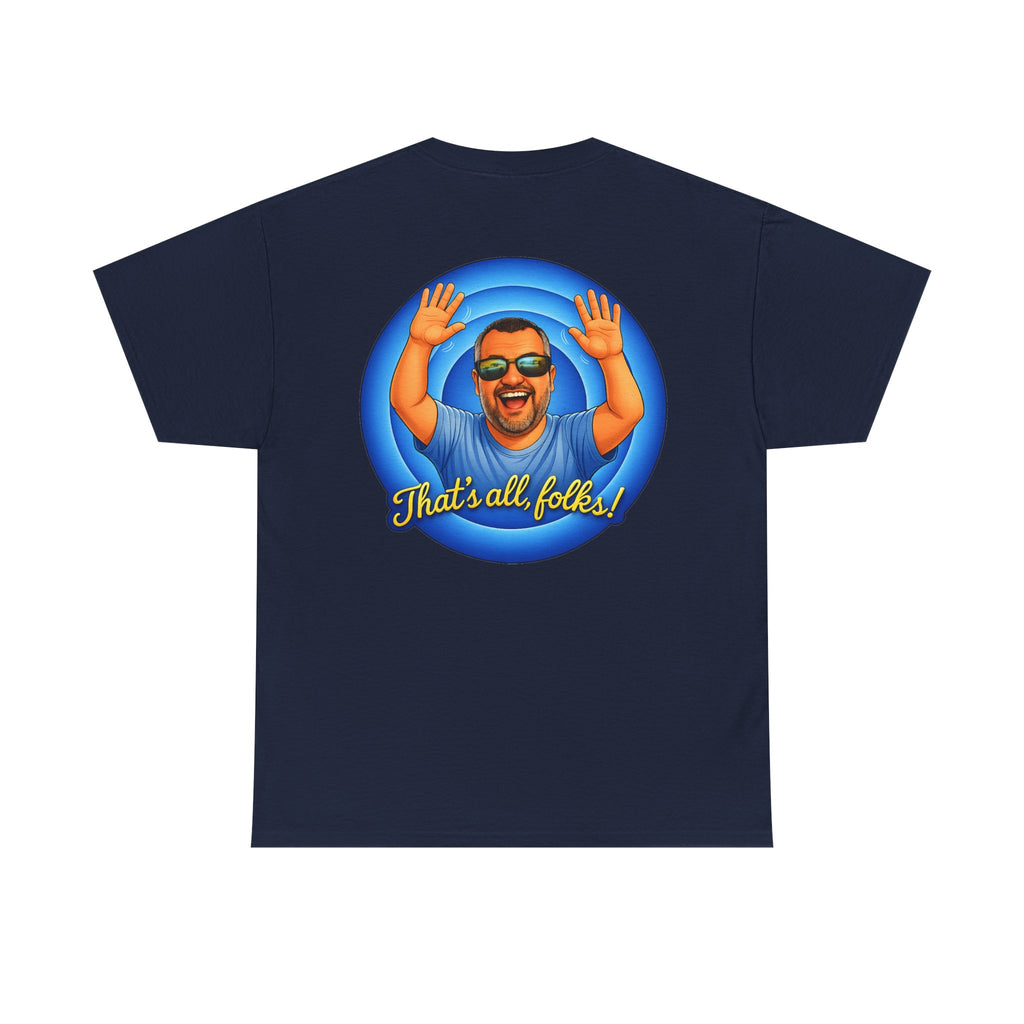 T-Shirt — "That's All, Folks!" Waving Portrait Graphic Tee
