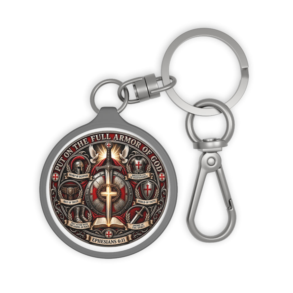Armor of God Christian Keyring — 'Put On the Full Armor of God' Ephesians 6:11 Keychain