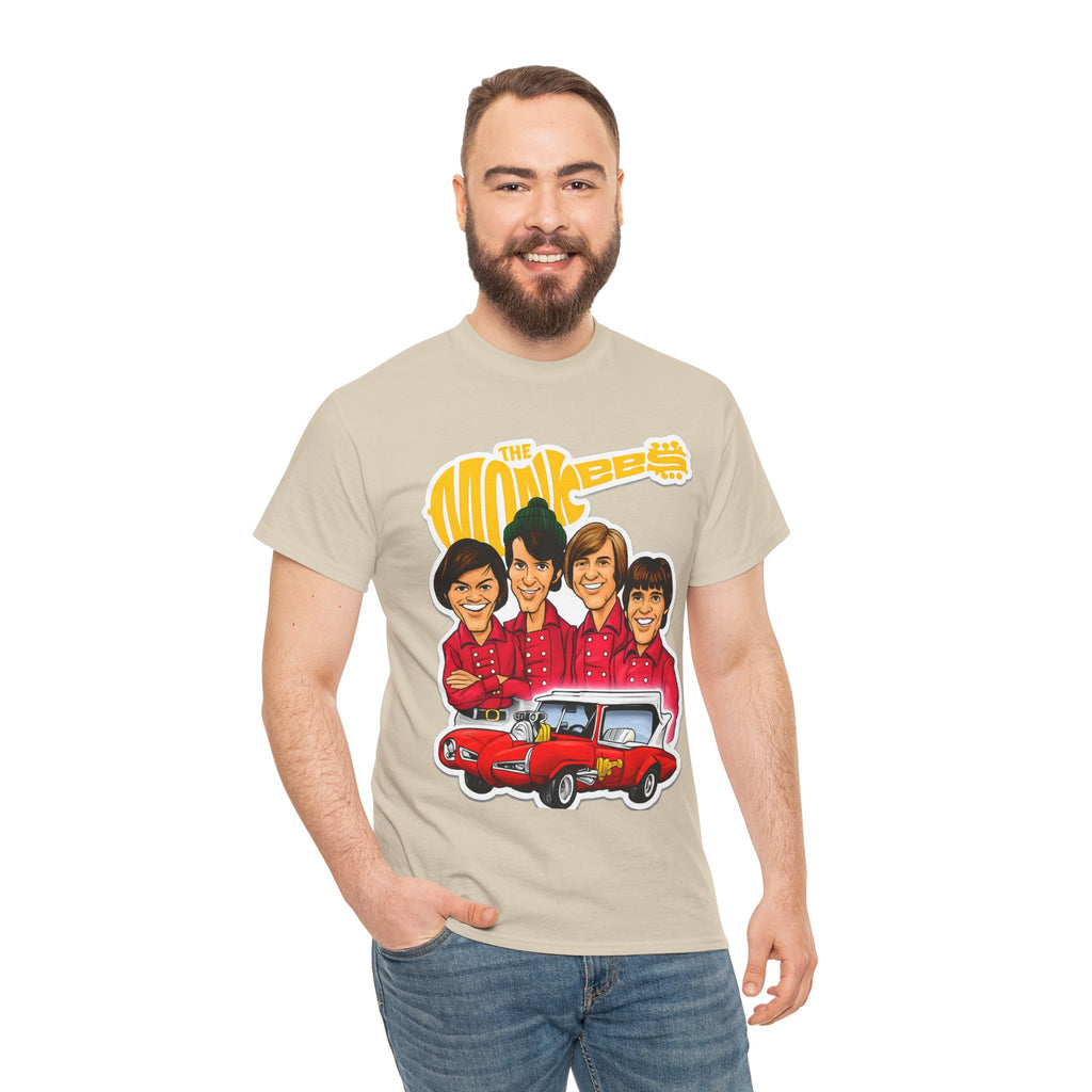The Monkees Retro Band Tee — Colorful Car Cartoon Graphic
