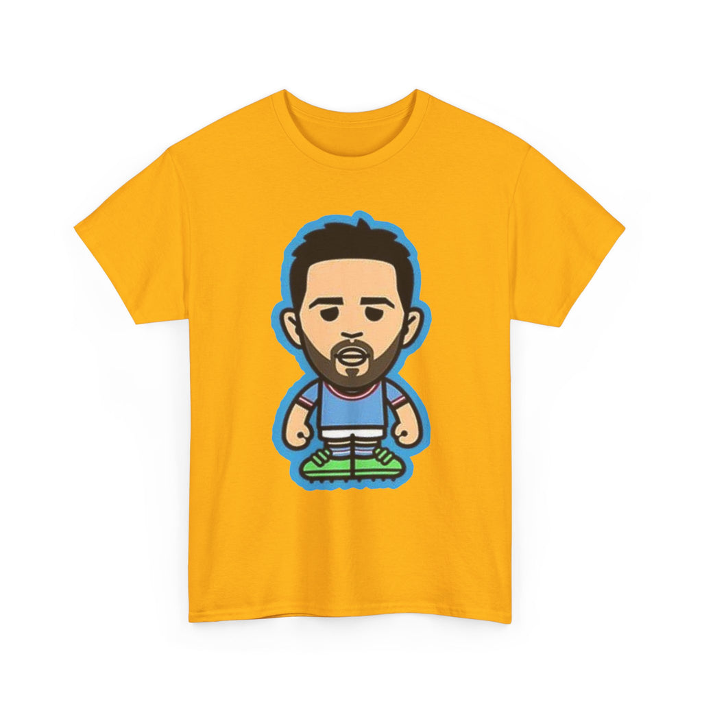 Bernardo Silva Manchester City Legend Graphic Tee — Player Cartoon Front & Tribute Poster Back
