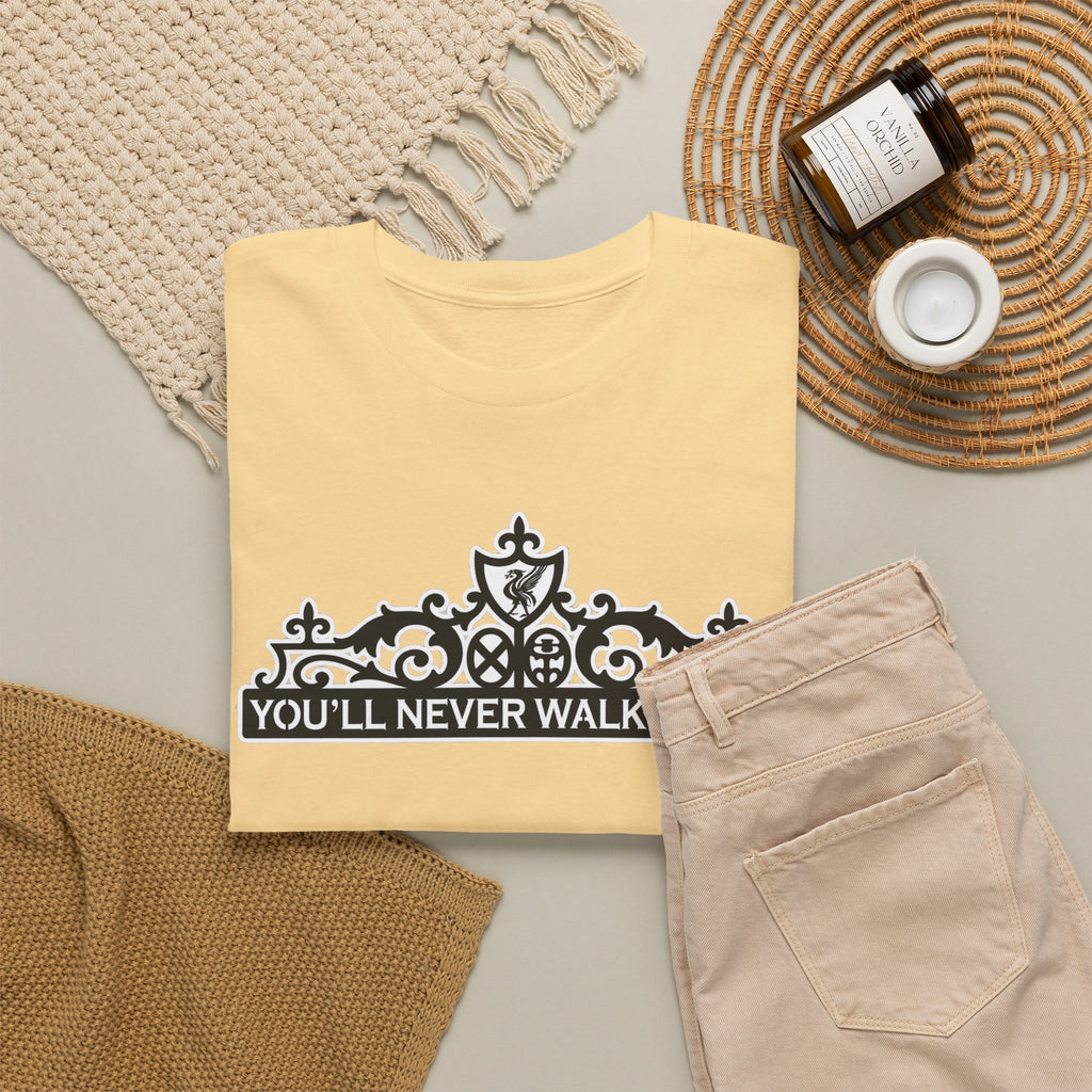 You'll Never Walk Alone T‑Shirt — Liverpool FC Crest Cotton Tee