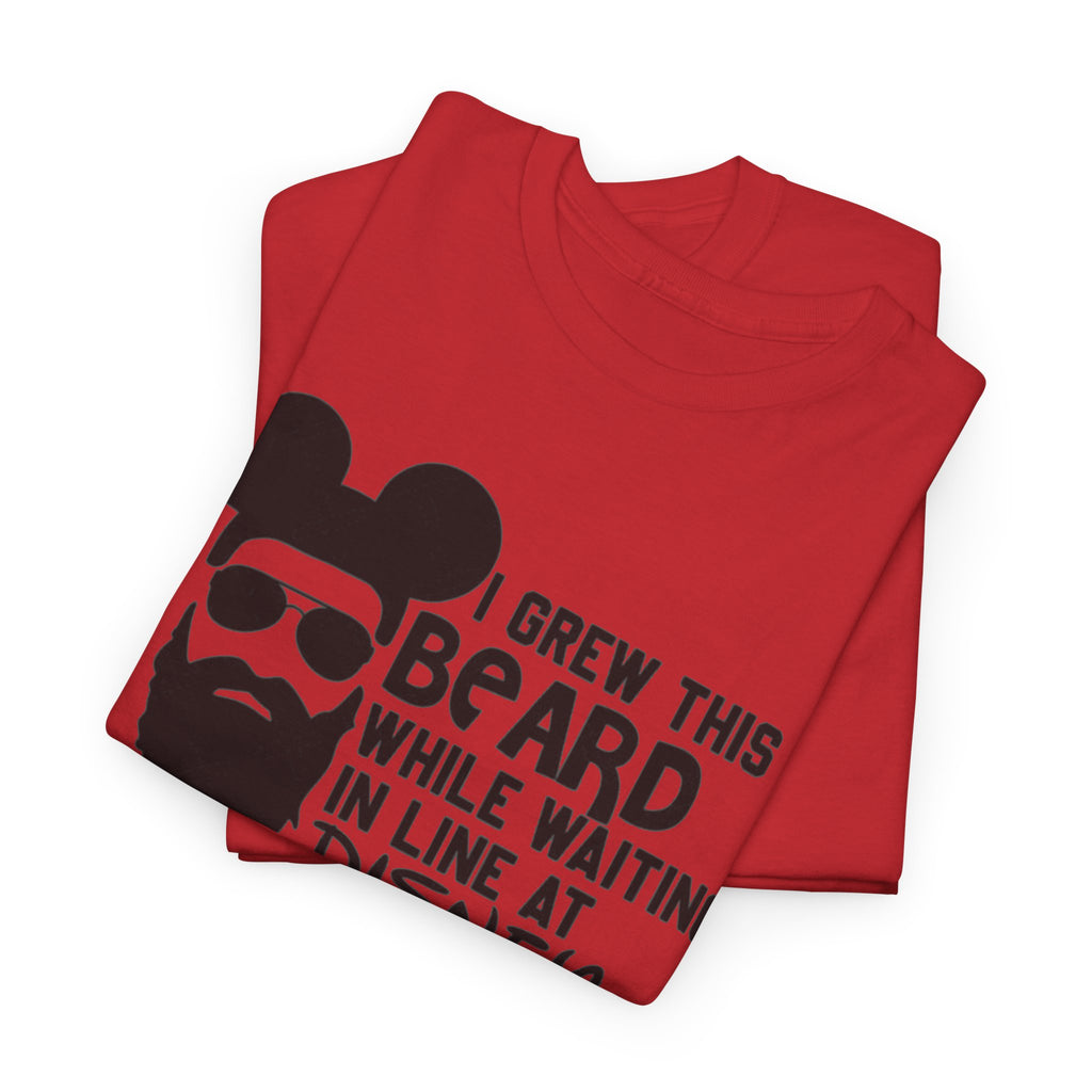 Beard While Waiting Tee – "I Grew This Beard While Waiting In Line At Disney" Funny Disney Dad T-Shirt