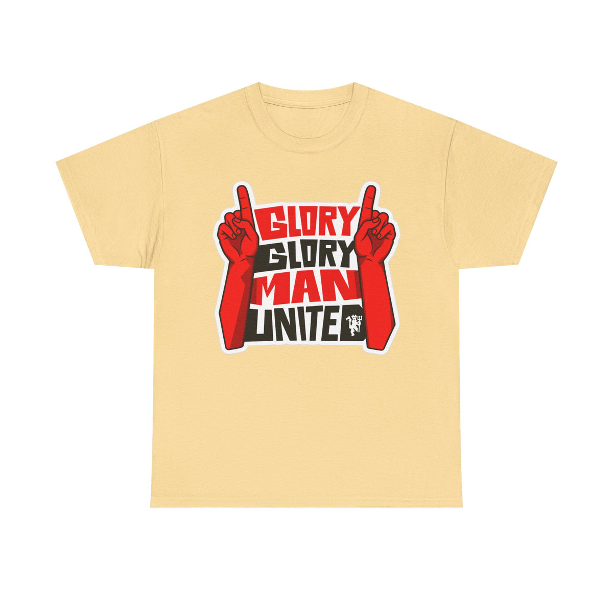 Glory Glory Man United T-Shirt — Retro Red Football Fan Tee
