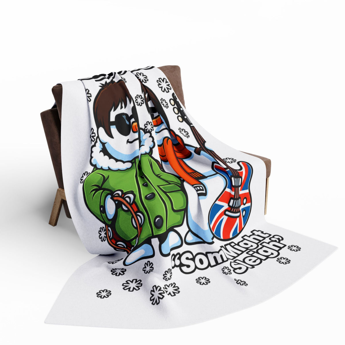 Snowasis 'Some Might Sleigh' #Oasis Inspired Arctic Fleece Blanket