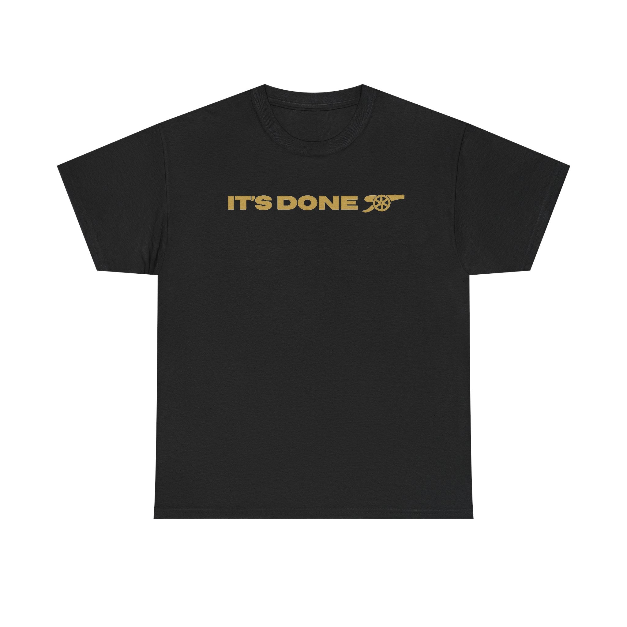 It's Done Arsenal Champions T-Shirt – Minimalist Gold Script Tee