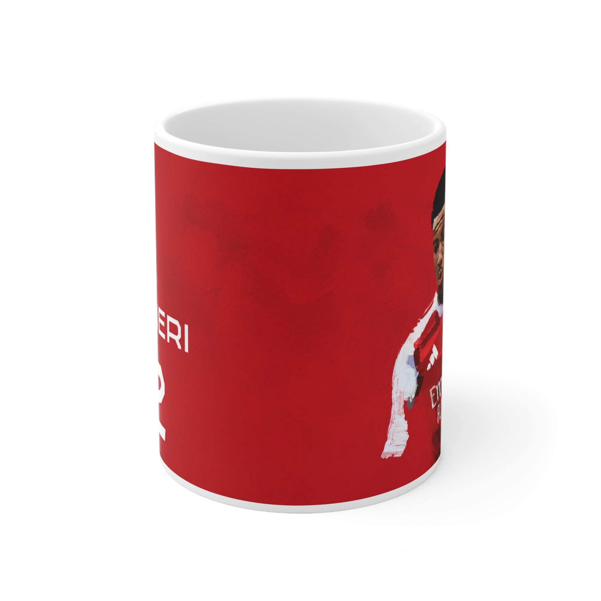 Ethan Nwaneri Arsenal Champions Ceramic Mug — Football Player Red 11oz/15oz