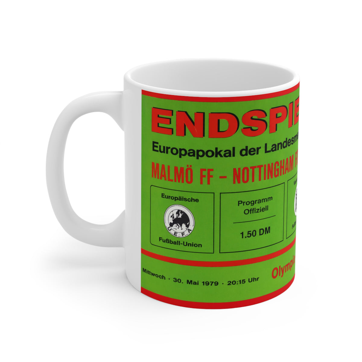 1979 European Cup Final Programme Cover Inspired Ceramic Coffee Mug (11oz & 15oz)