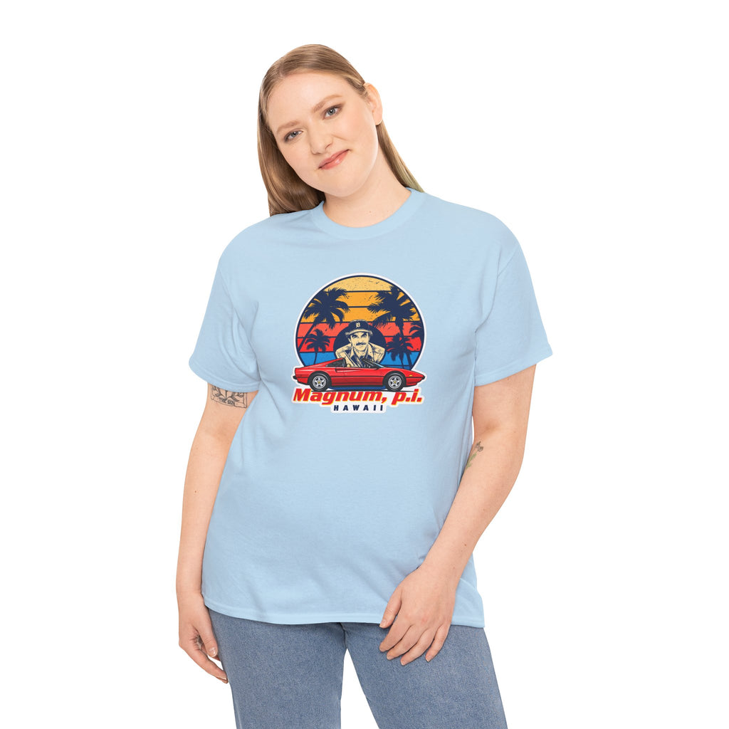 Magnum P.I. Hawaii Retro Sunset Cotton T-Shirt / Tee