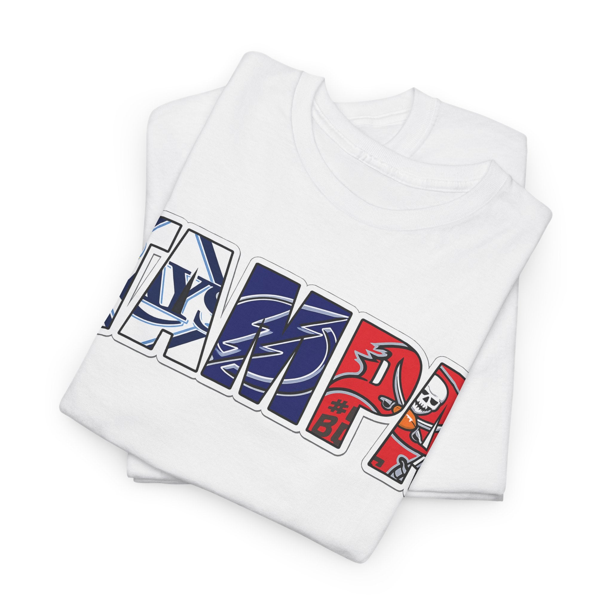 Tampa Block Letter Tee — Florida Flag Graphic T‑Shirt
