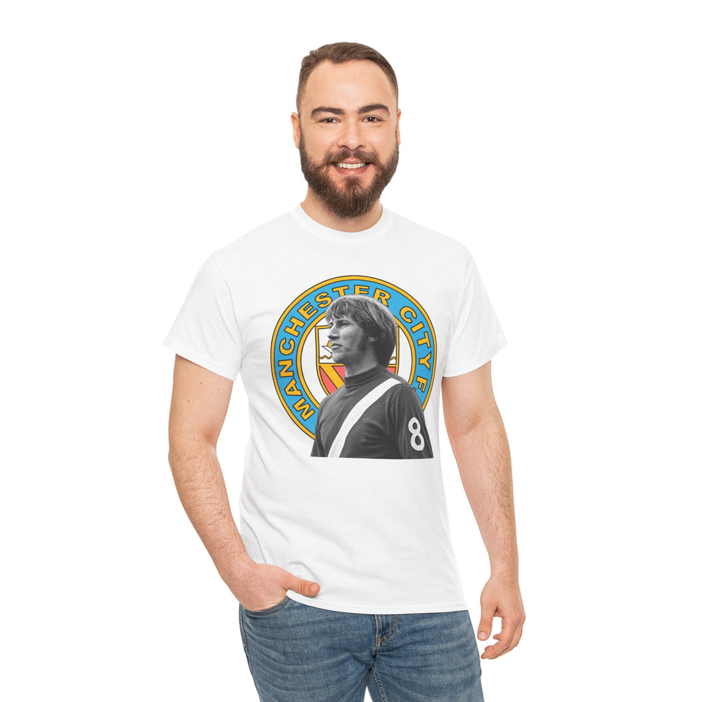 Colin Bell Manchester City Retro Player Portrait Cotton Tee