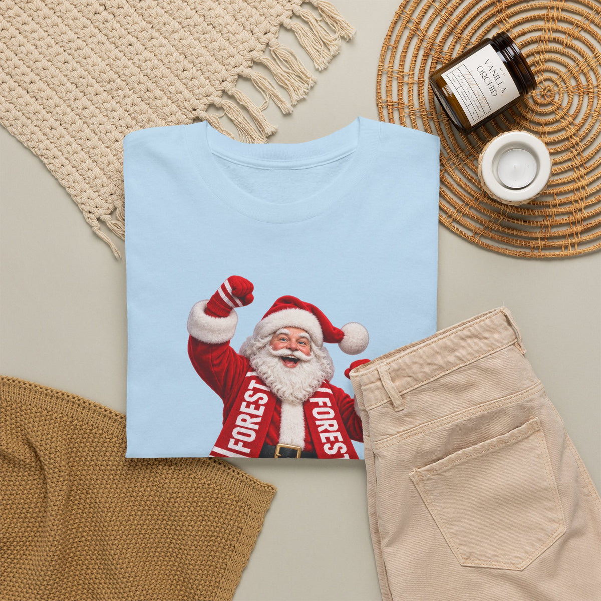 Nottingham Forest Santa Claus Dancing T‑Shirt — Vintage Christmas Holiday Tee