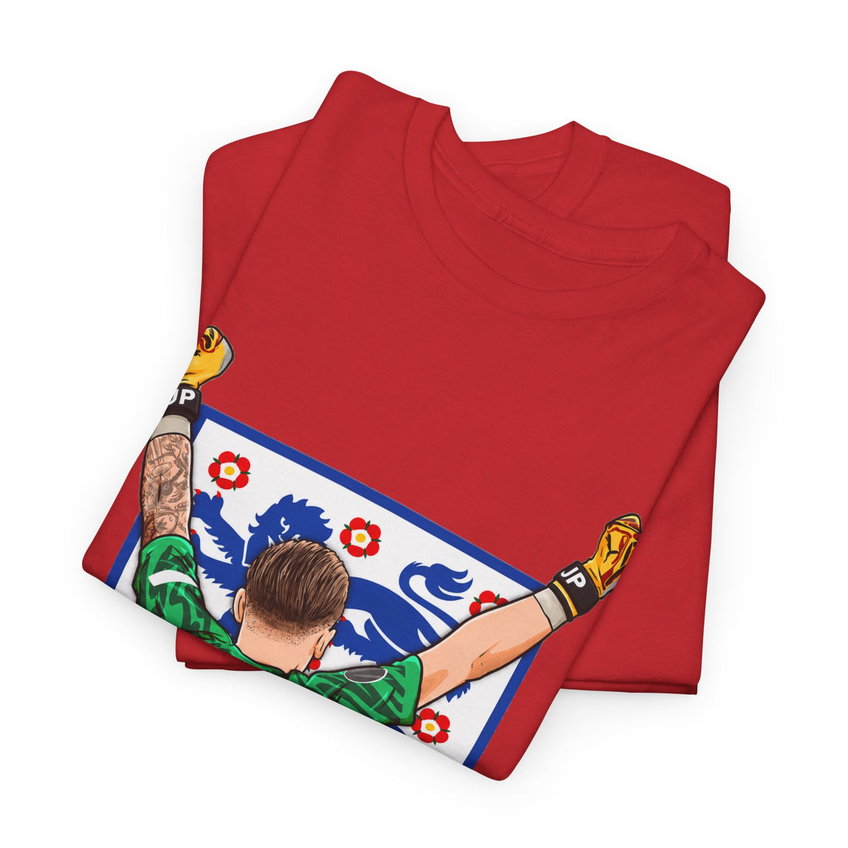 Pickford England Number 1 Goalkeeper Graphic Tee — Victory Pose Jersey Design