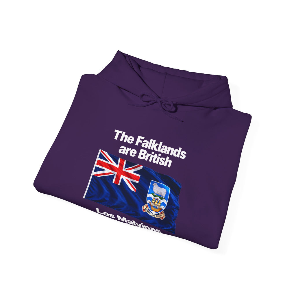 Falklands Are British Hoodie – Bilingual 'Las Malvinas son británicas' Flag Pullover