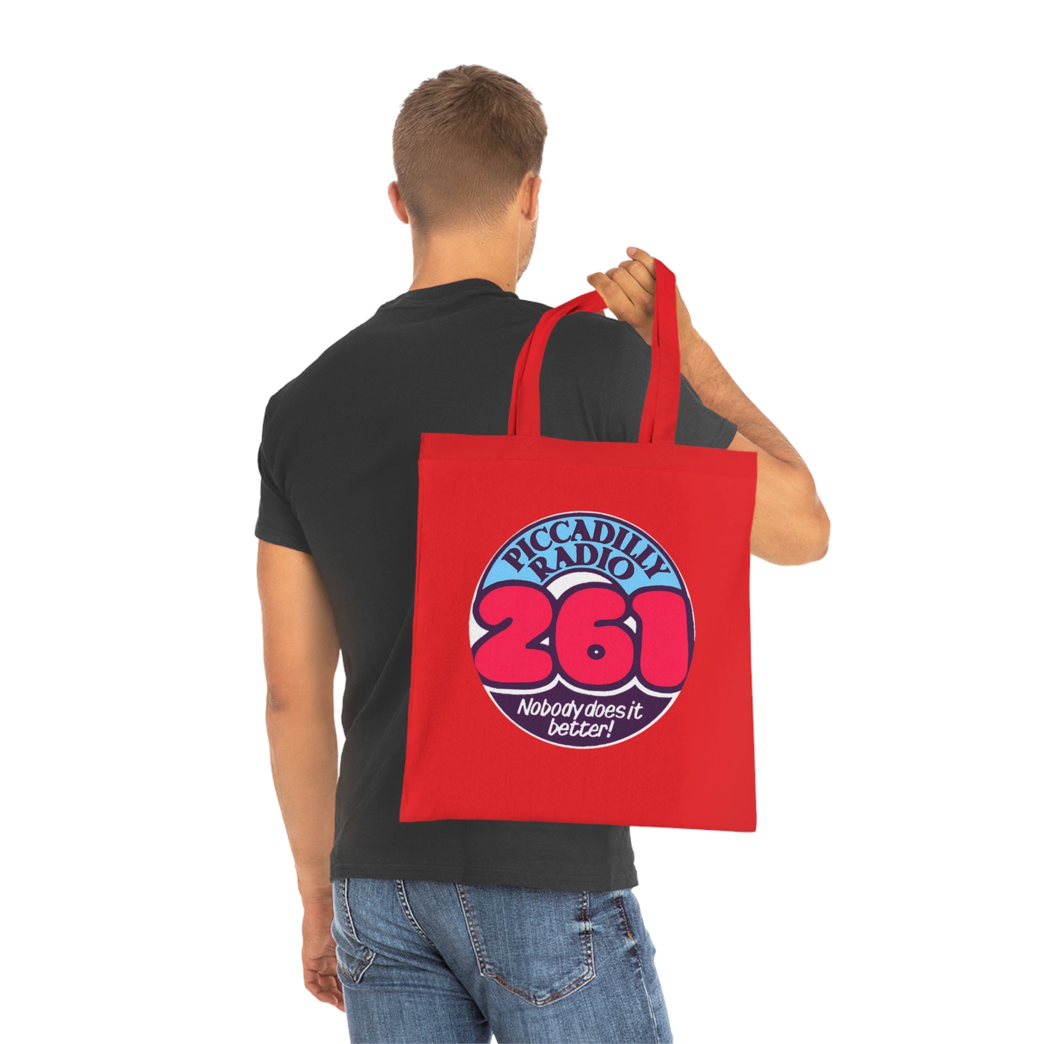 Piccadilly Radio 261 Retro Logo Tote Bag – 'Nobody Does It Better' Cotton Shopper