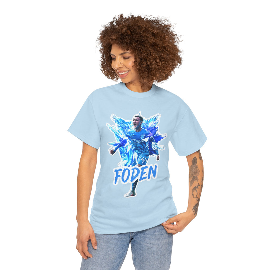 Phil Foden Manchester City Soccer T‑Shirt — Blue Graphic Football Fan Tee