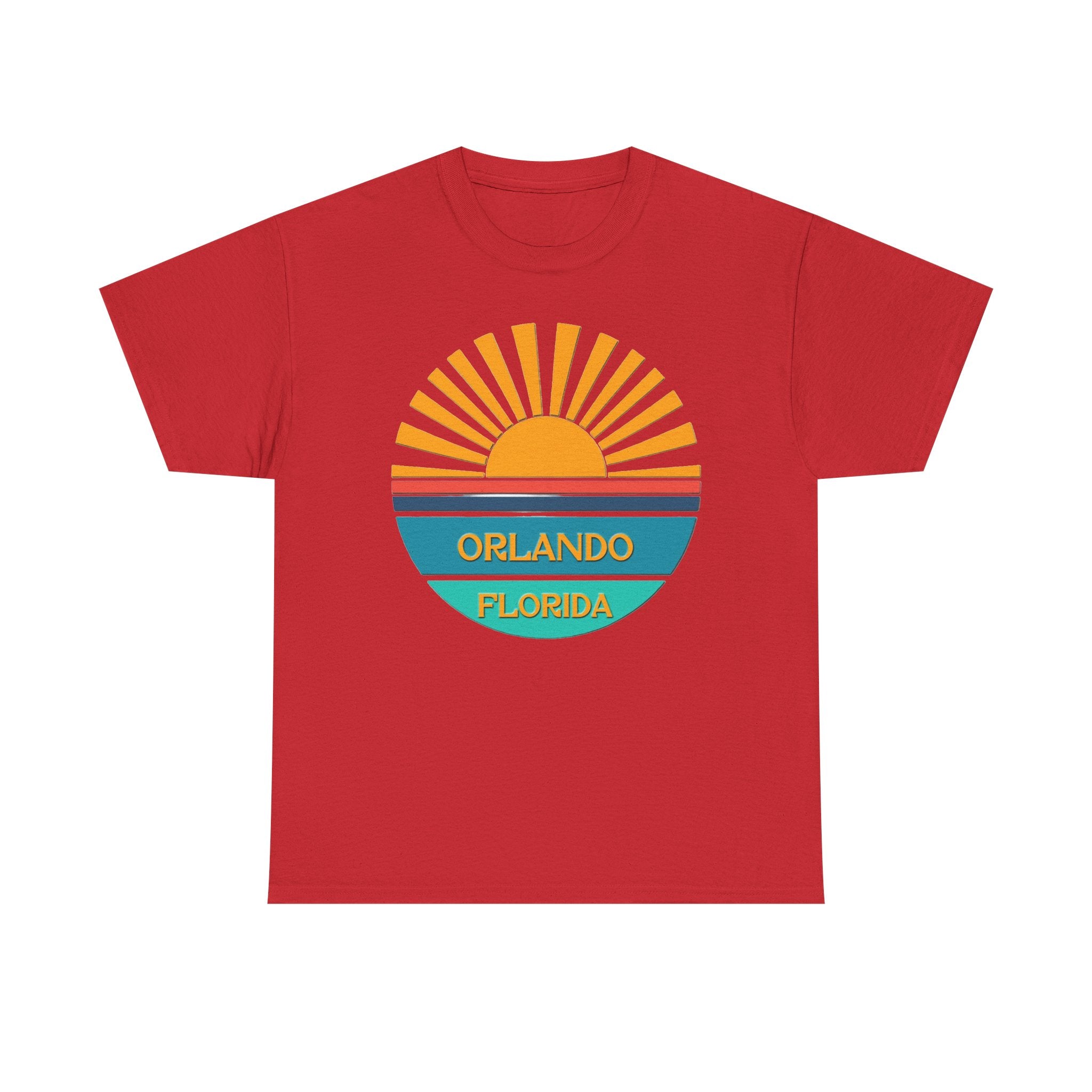 Orlando Florida Sunset T-Shirt – Retro Sunburst Vacation Tee