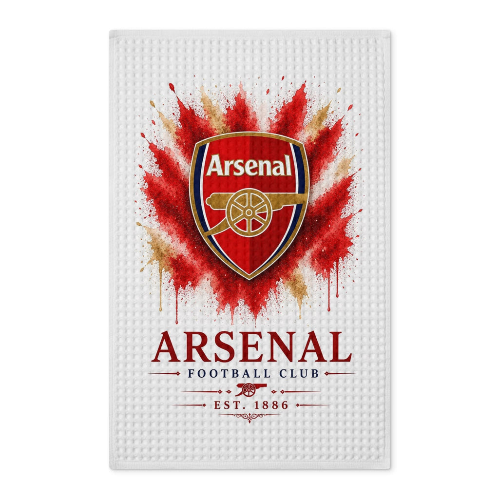 Arsenal Football Club Waffle Tea Towel — Double‑Sided Soccer Kitchen Towel