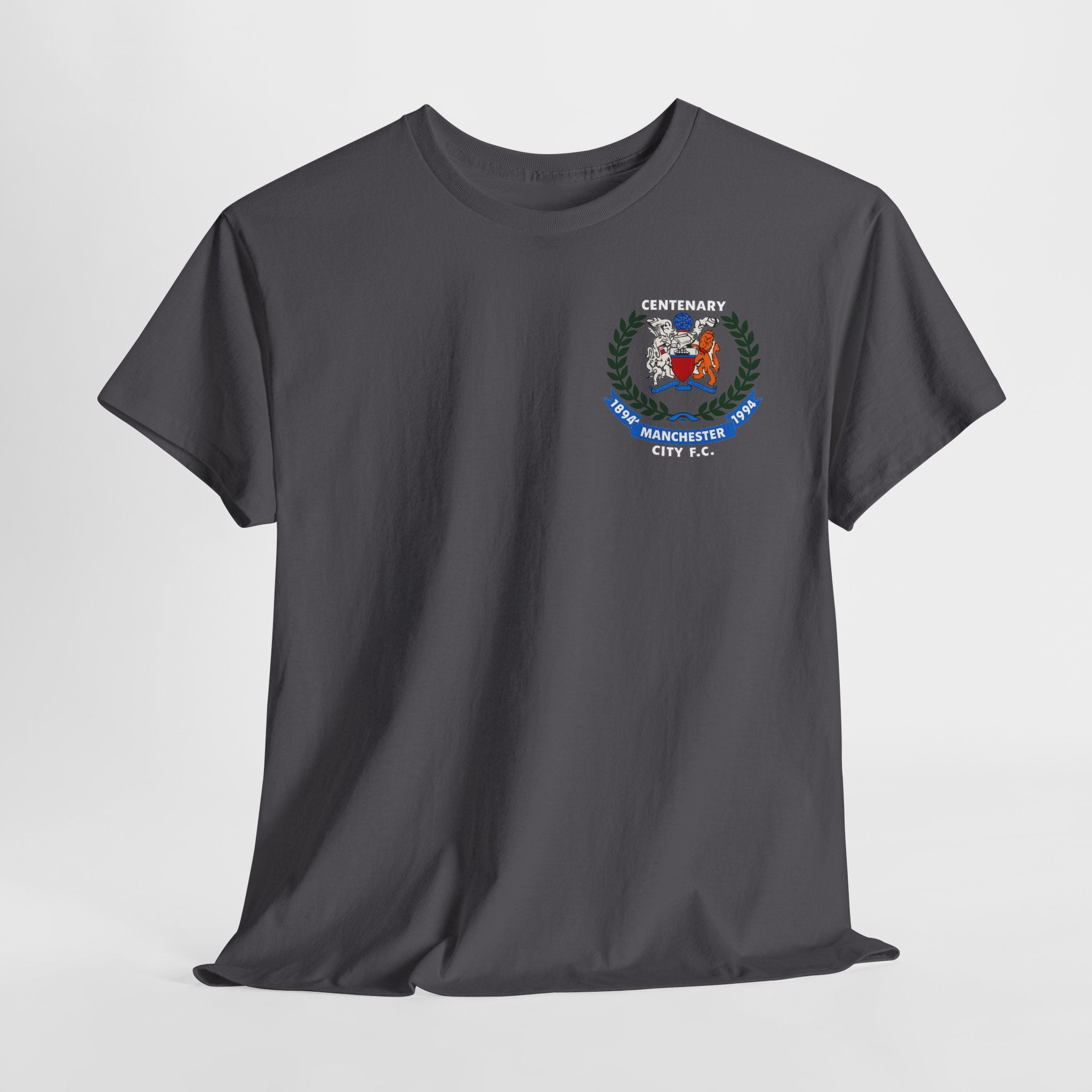 Manchester City F.C. Centenary Crest Tee — 1894–1994 Vintage Football T‑Shirt