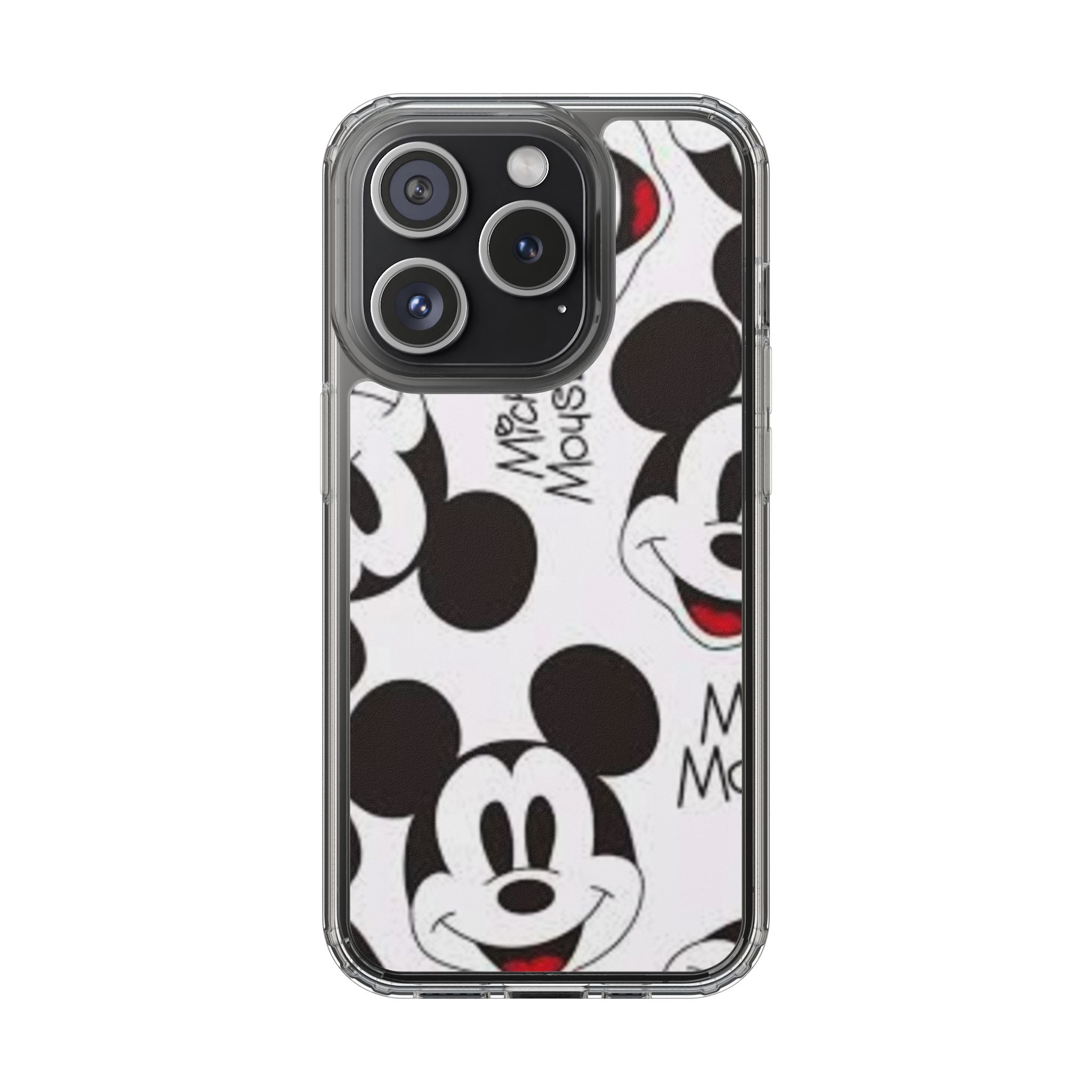 Mickey Mouse Clear Phone Case – Retro Cartoon Pattern Clear Case