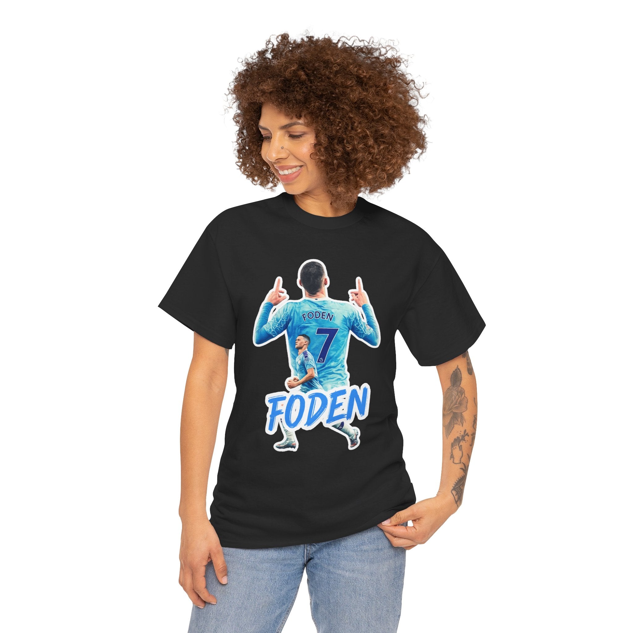 Phil Foden #7 Soccer T‑Shirt — Manchester City Fan Jersey Tribute