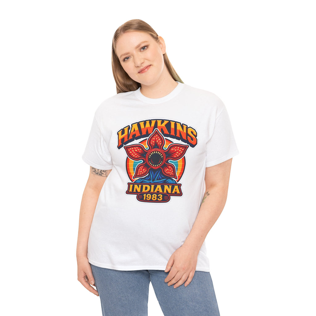 Hawkins Indiana 1983 Demogorgon Floral Cotton T-Shirt