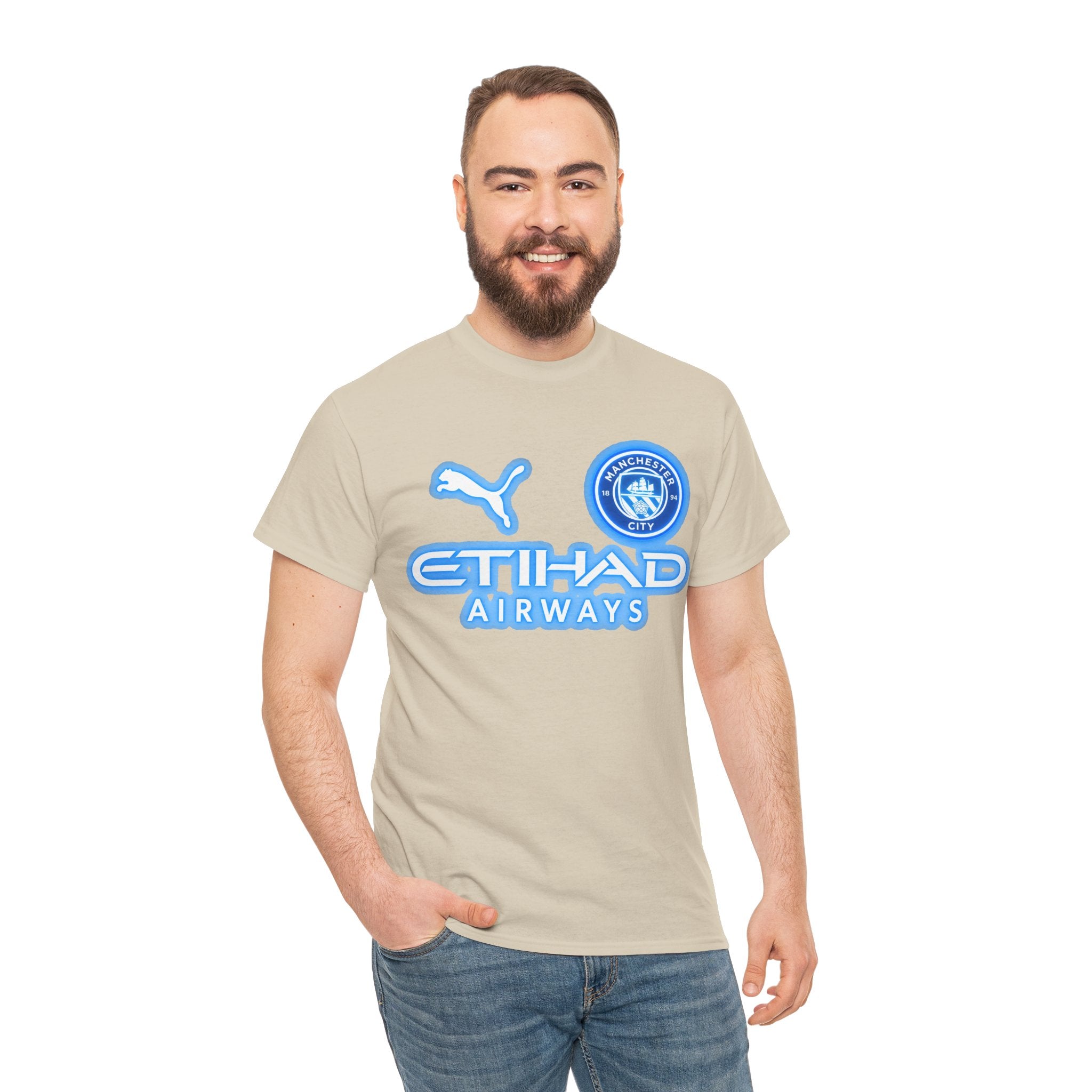Manchester City Inspired Etihad Airways Logo Tee