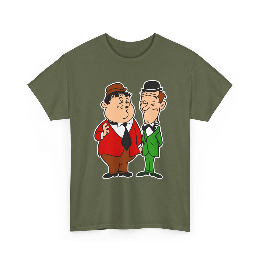 Comedy Duo Vintage Cartoon Cotton T-Shirt