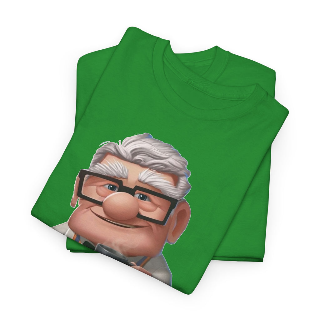 Disney Up Cartoon Grandpa Mug Graphic Tee - Cute Elderly Character T-Shirt