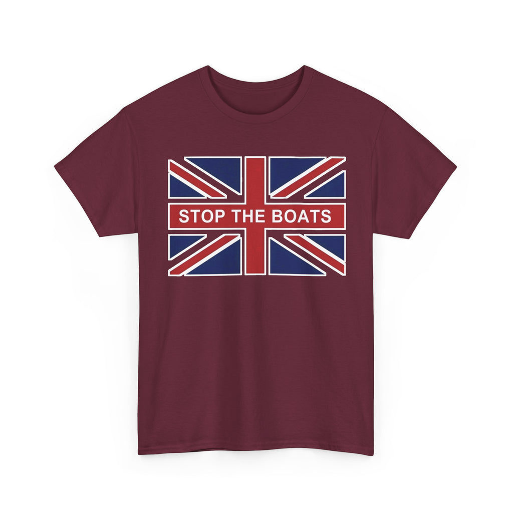 Union Jack "Stop The Boats" Political Statement Tee / T-Shirt