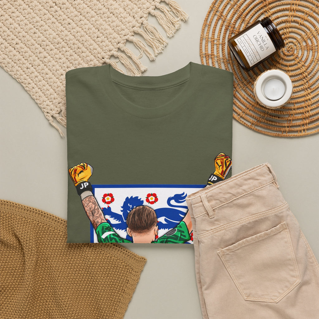 Pickford England Number 1 Goalkeeper Graphic Tee — Victory Pose Jersey Design