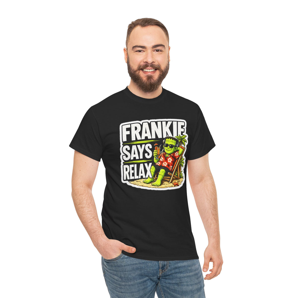 Frankie Says Relax Funny Graphic Cotton T-Shirt